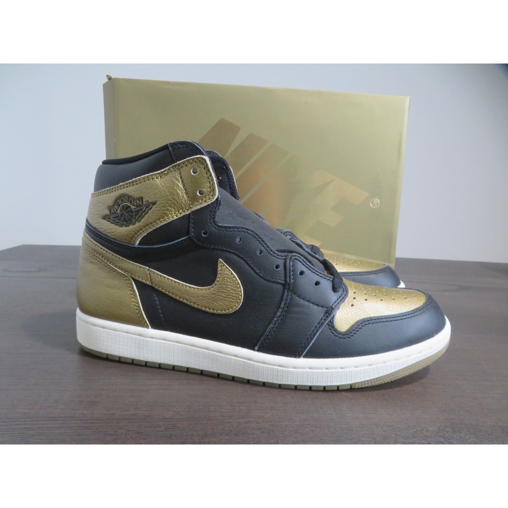 Air Jordan 1 Retro High OG Black Metallic Gold Mens Size 11.5 DZ5485-071 Shoes - Picture 5 of 10